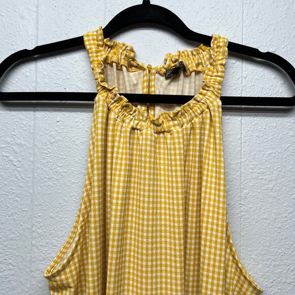 Adrianna Papell Gingham Print Womens Top XL Flowy Beachy Chic Feminine Relaxed - Picture 3 of 12